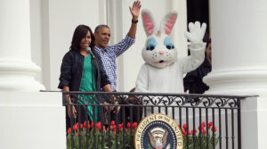 Barack Obama, Michelle Obama, Easter Bunny