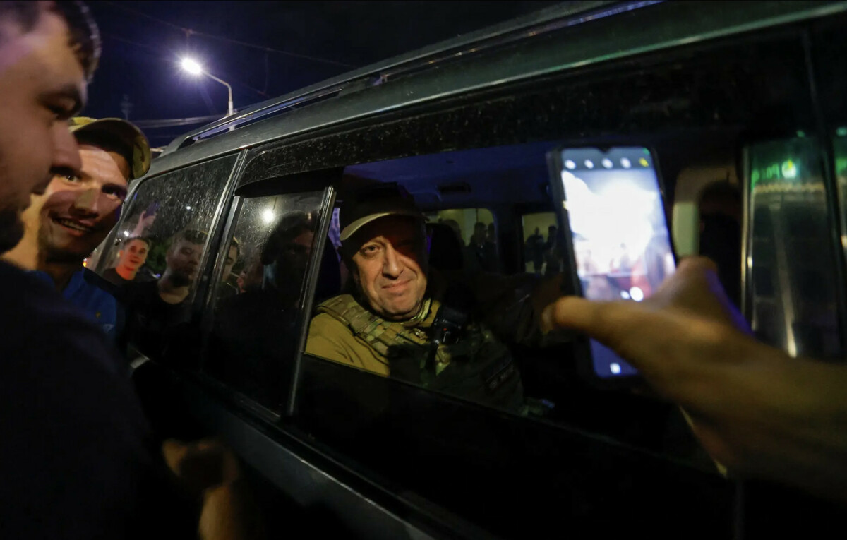 Liderul mercenar Wagner, Evghenii Prigojin, în timp ce Wagner părăsește orașul Rostov-pe-Don/ Aleksandr Yermochenko/Reuters