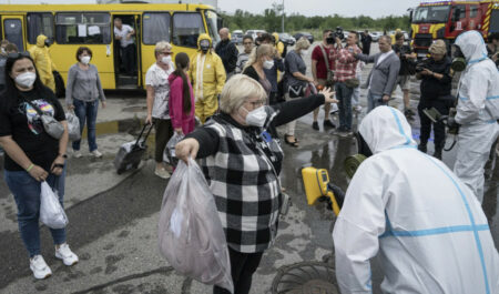 Exerciții de acțiune în cazul incidentelor nucleare în regiunea Zaporijjea, Ucraina, 29 iunie 2023/Evgeniy Maloletka
