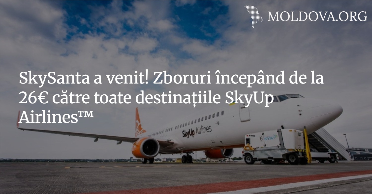 SkySanta a venit! Zboruri începând de la 26€ către toate destinațiile SkyUp Airlines™