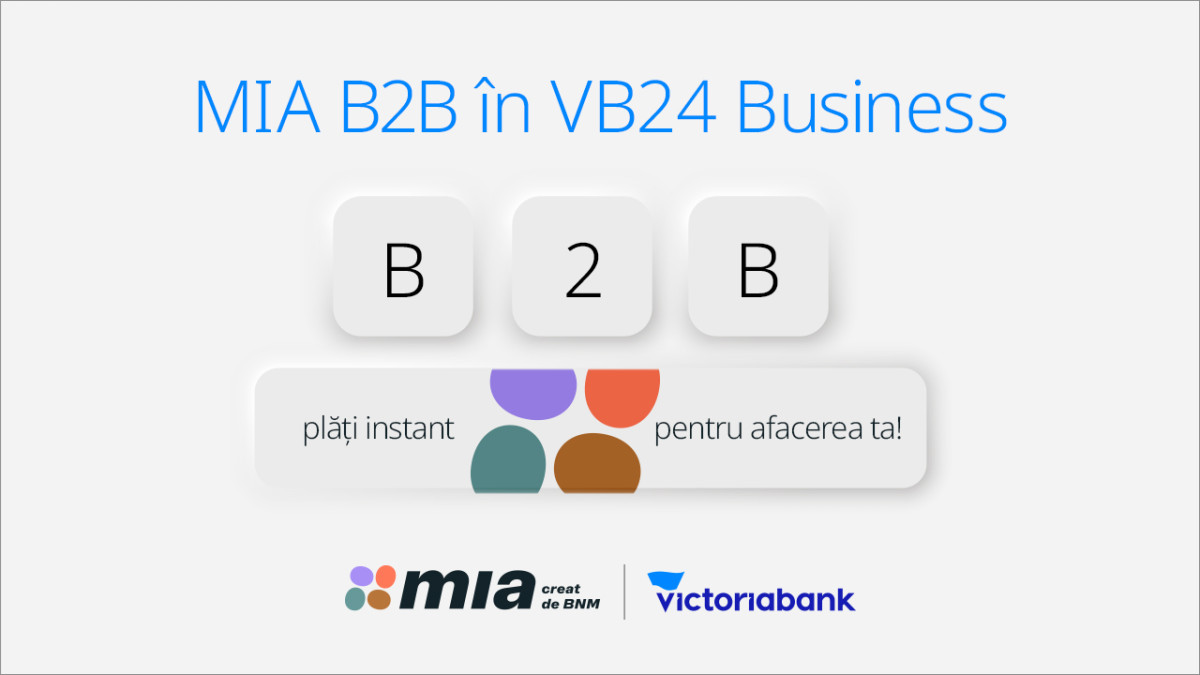 Victoriabank lansează MIA Business – plăți instant între companii