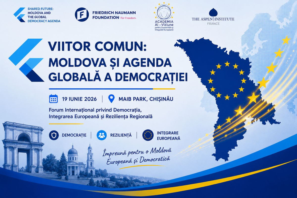 Chișinăul găzduiește pe 19 iunie Forumul „Viitorul comun: Moldova și Agenda Globală a Democrației”